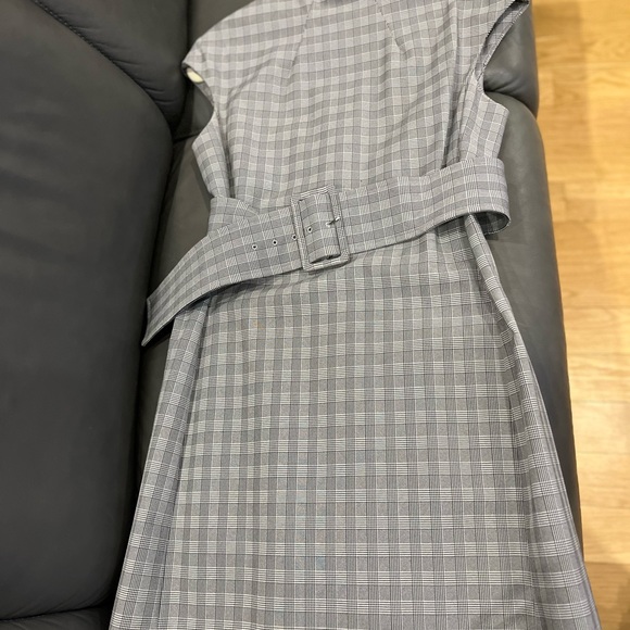 Theory plaid, knee length, belted dress - Picture 1 of 6